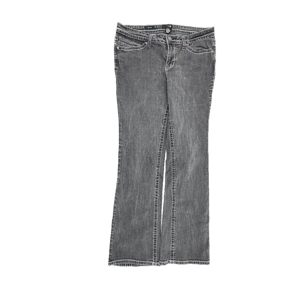 a.n.a Bootcut Jeans Women 12 Black Back Flap Pockets Denim Mid Rise